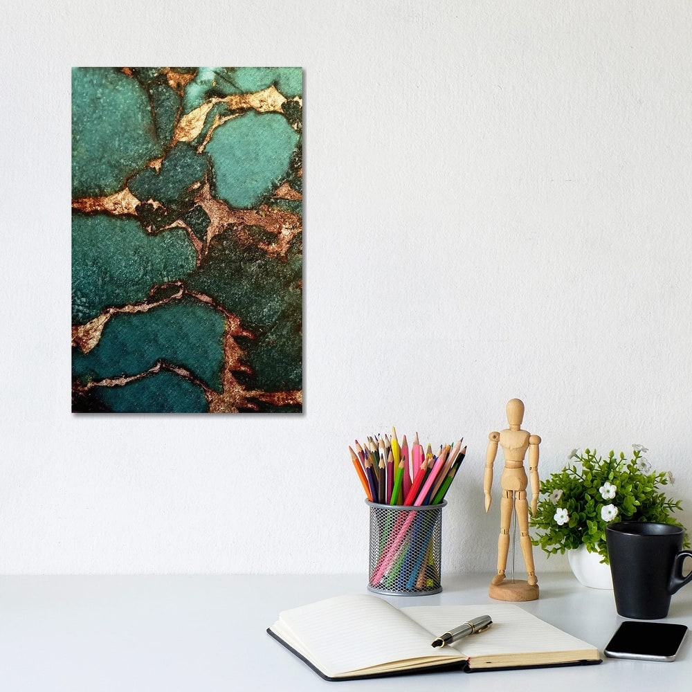 iCanvas "Gemstone And Gold - Emerald" by Monika Strigel Canvas Print