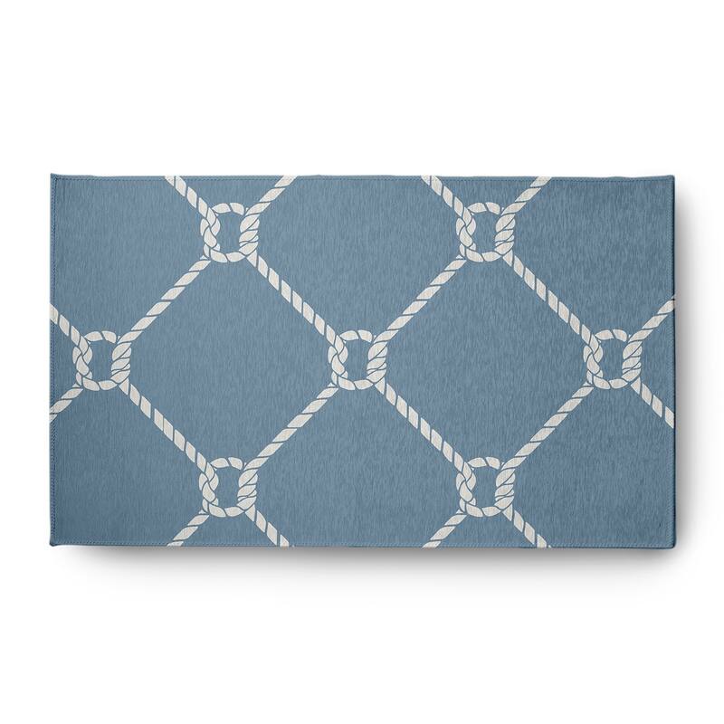 Ahoy Nautical Chenille Rug - Dusty Smoke - 3' x 5'