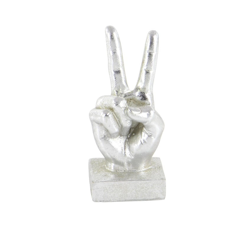 CosmoLiving by Cosmopolitan Gold or Silver Polystone Hands Decorative Sculpture (Set of 3)