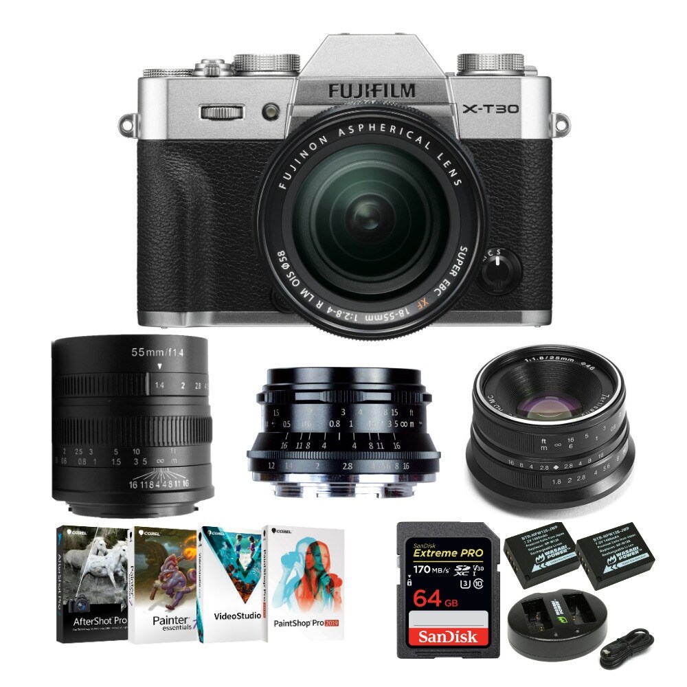 Shop Fujifilm X T30 Camera W 18 55 Lens 7artisans Essential Kit Overstock 31475955