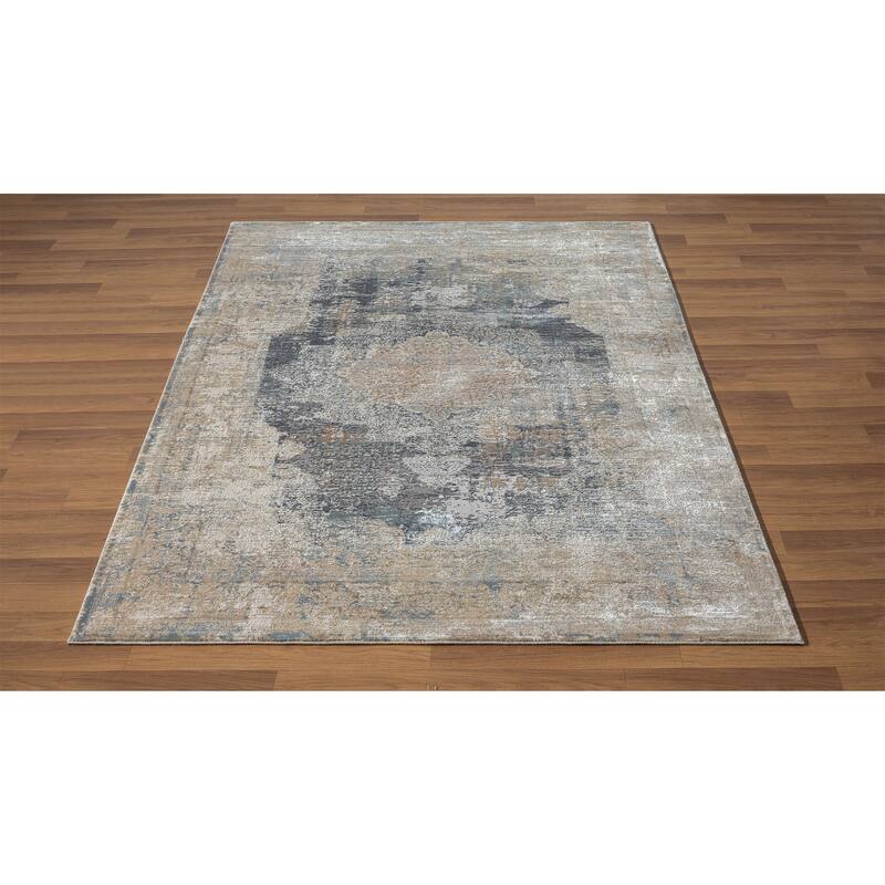 Cuzal Traditional Woven Soft Area Rug By HomeRoots - 2' X 3'