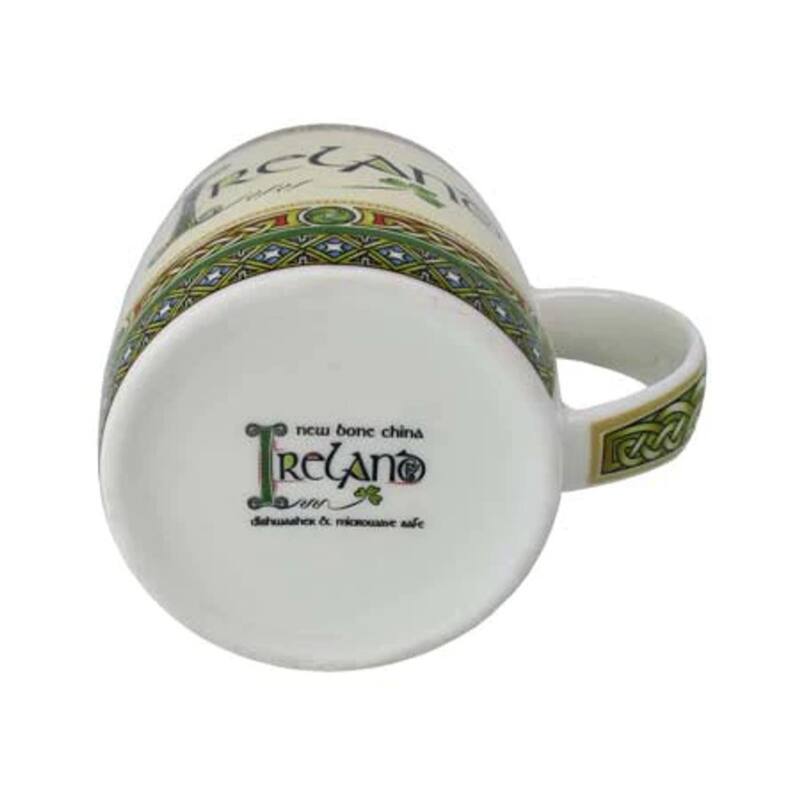 12.5 oz Bone China Irish Ireland Mug with Celtic Knot Design Microwave and Dishwasher Safe