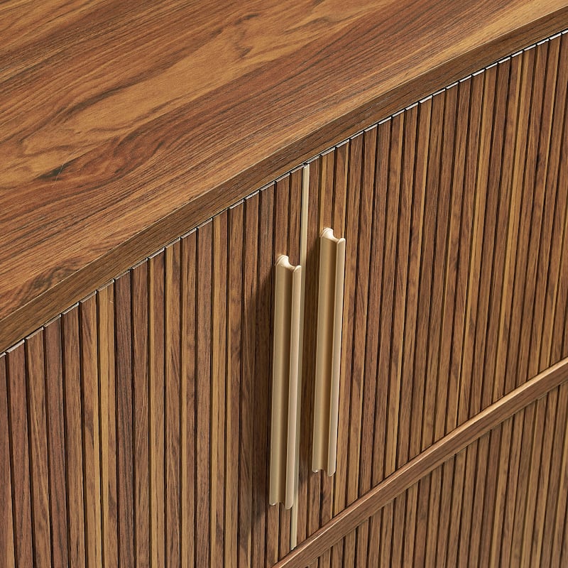 Radcliffe 63" Curved Fluted Sideboard Buffet Cabinet