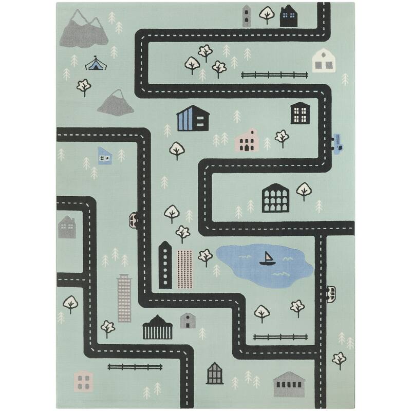 Mod-Tod Urban Adventure Road Map Kids' Rug