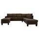 preview thumbnail 15 of 23, Reversible 3-piece Microfiber Suede Sectional Sofa with Ottoman