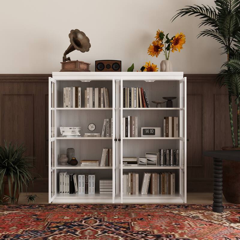 Versatile and Well-Crafted 2-Door Storage Solution Bookshelf Boocase