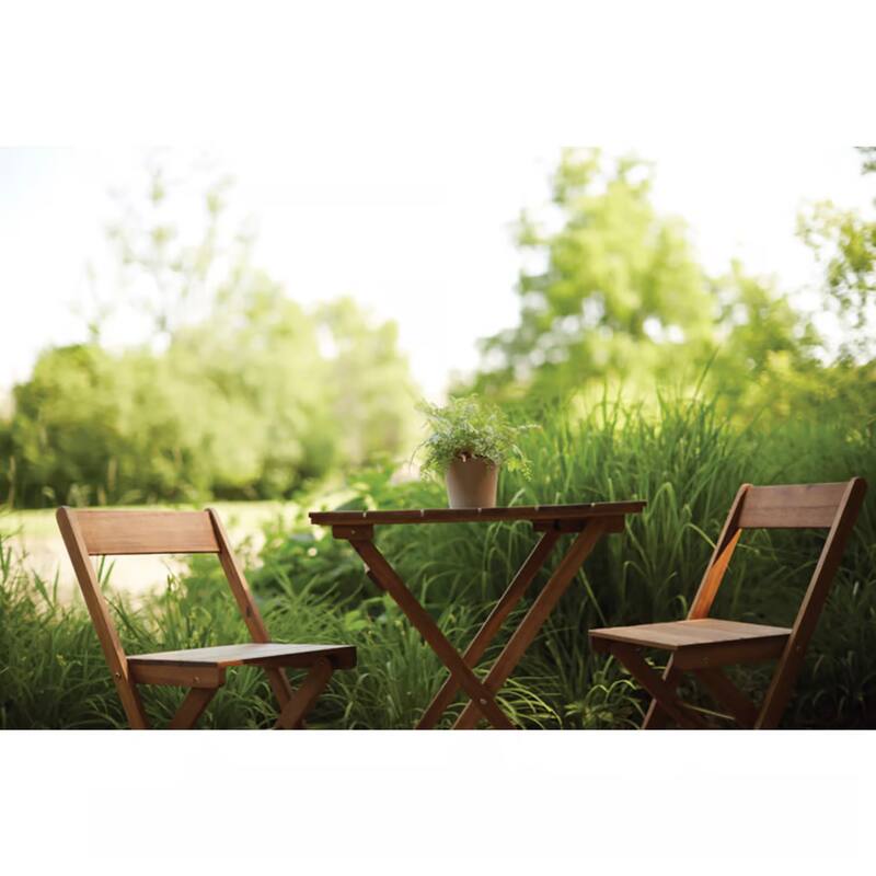 Living Accents Brown Wood Bistro Set 3 pcs - N/A