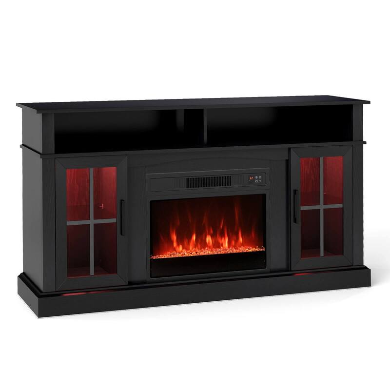 Costway 58" Fireplace TV Stand with LED Lights Entertainment Center - See Details