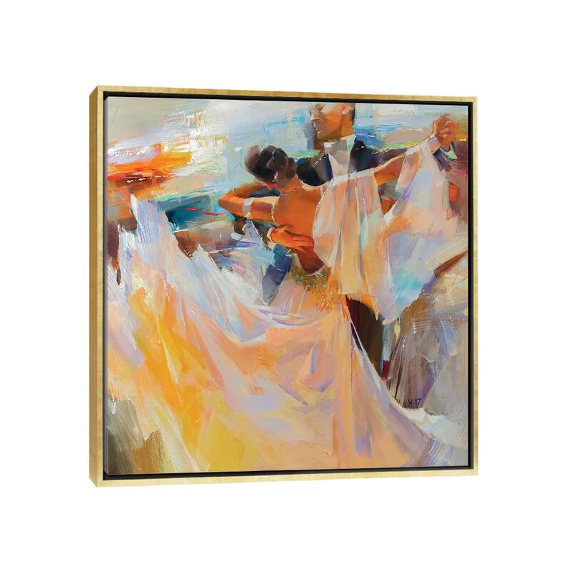 iCanvas "Evening Waltz" by Vasyl Khodakivskyi Framed Canvas Print - Gold - 18x18