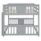 preview thumbnail 10 of 24, Wood Frame Bed Full Over Full Bunk Bed wLadder, Full-length Guardrail