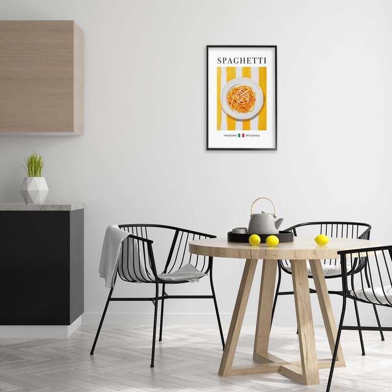 Stupell Traditional Spaghetti Pasta Framed Giclee Art Design By Andreas Magnusson