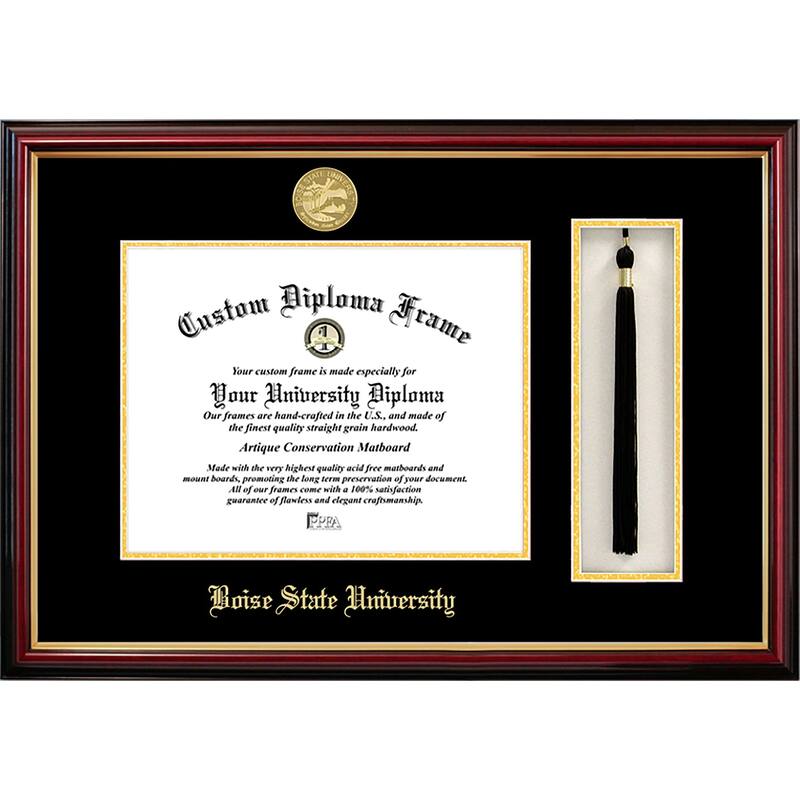 Boise State University 11w x 8.5h Tassel Box and Diploma Frame