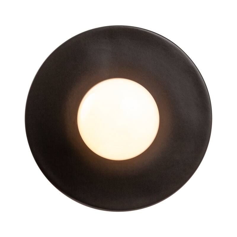 Justice Design Group Ceramic Discus Pendant - Carbon/Matte Black
