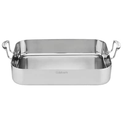 Cuisinart Multiclad Pro Tri-Ply Stainless Cookware 16" Rectangular Roaster with Rack