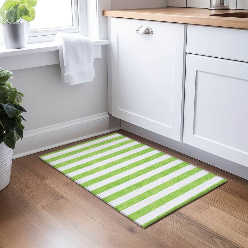 Dara Stripe Weather Resistant Classic Meets Modern Runner Outdoor Rug