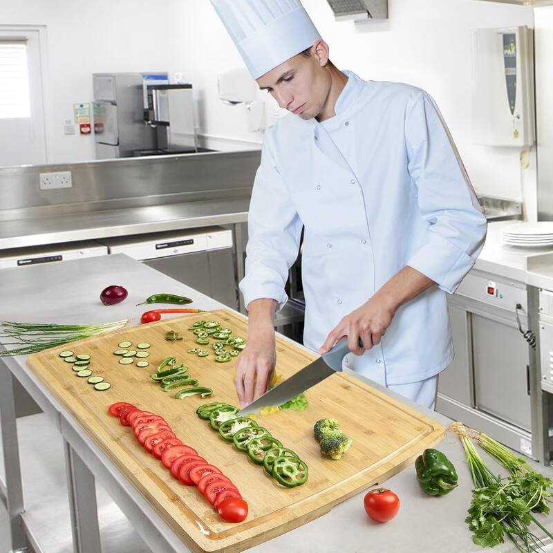 20-in L X 15-in W Carbonized Bamboo Cutting Board and Serving Tray