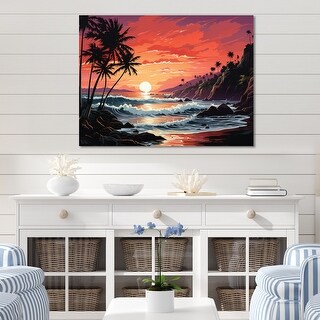 Designart "Beach Photo Tropical Vibes XV" Nautical & Beach Metal Wall ...