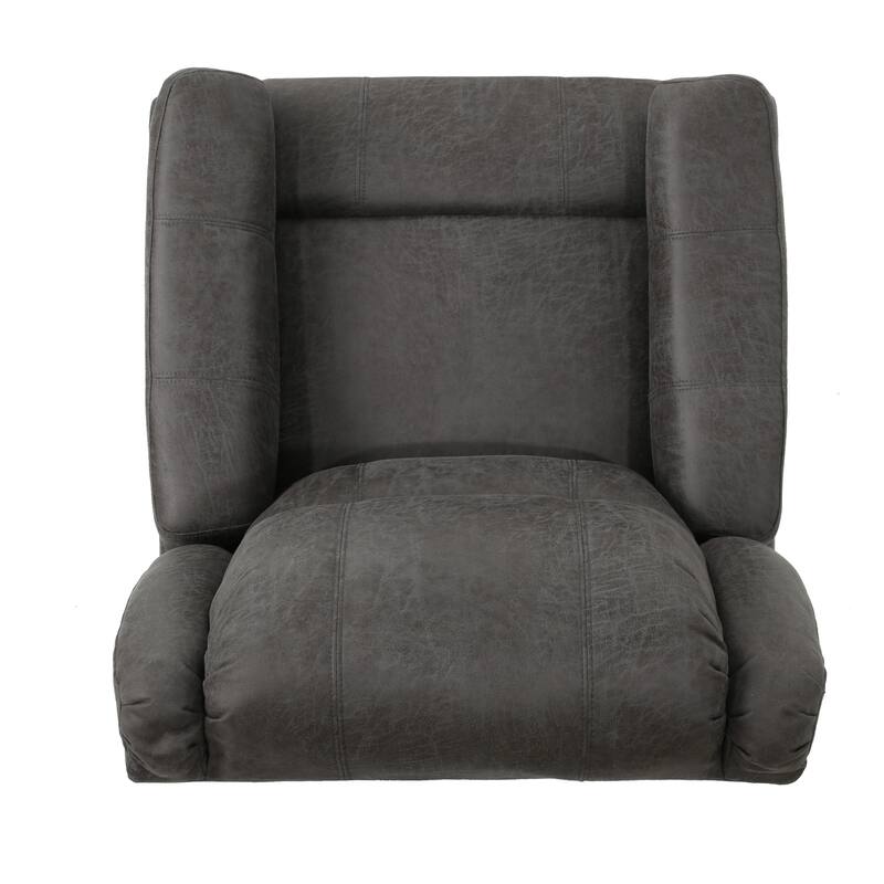 Swivel Rocking Recliner Chair with Footrest, Upholstered Glider Nursery Chair for Living Room, Nursery, Manual Single Sofa