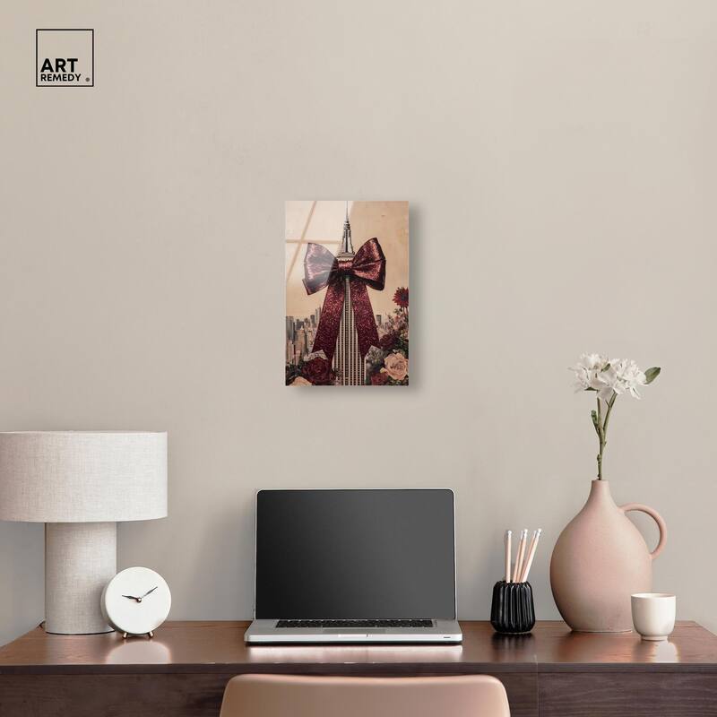 Sparkling Empire State Building Acrylic by Art Remedy, Ready to Hang