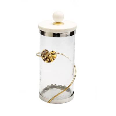 Canister with Floral Lotus Art (3 Sizes)