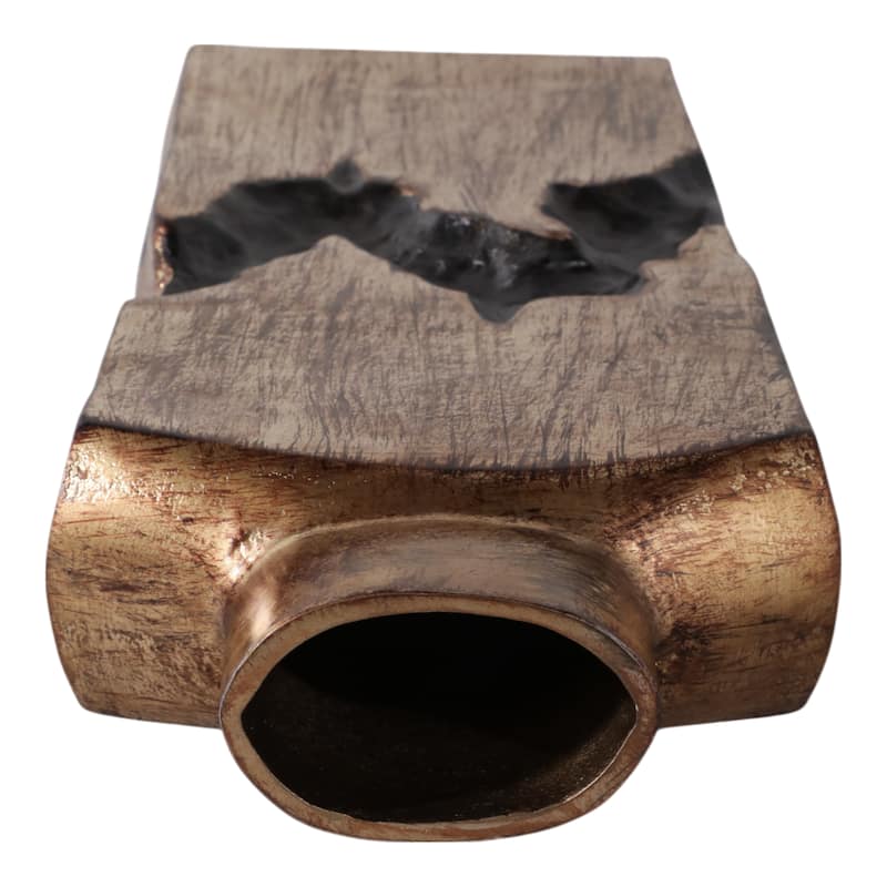 Metal Modern Sculptural Decorative Vase Abstract Design Artistic Form