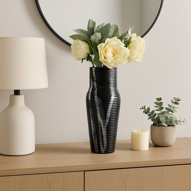 Aluminum Metal Balaz Asymmetrical Sculpted Vase