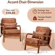 preview thumbnail 3 of 8, EROMMY Mid Century Modern Accent Chair, Upholstered Lounge Armchair with Solid Wood Frame and Cushion for Living Room