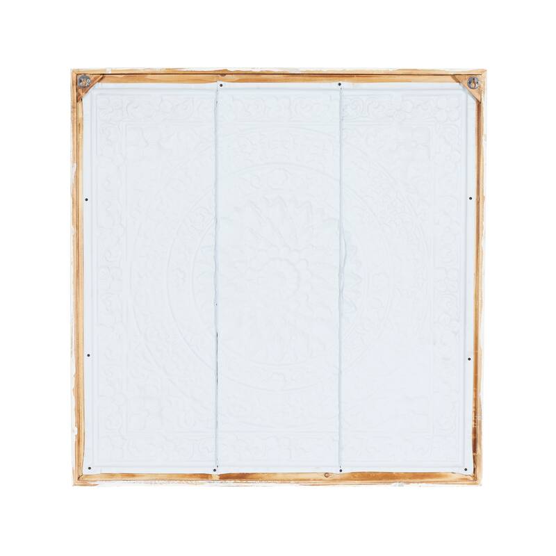 Blue Metal Scroll Home Wall Decor with Embossed Details