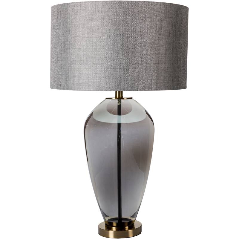 Romana Contemporary Translucent Table Lamp - 31"H x 18"W x 18"D - 31"H x 18"W x 18"D - Light Gray