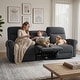 preview thumbnail 109 of 118, MCombo 64.6" Wall Hugger Power Loveseat Fabric Recliner Sofa with USB Ports