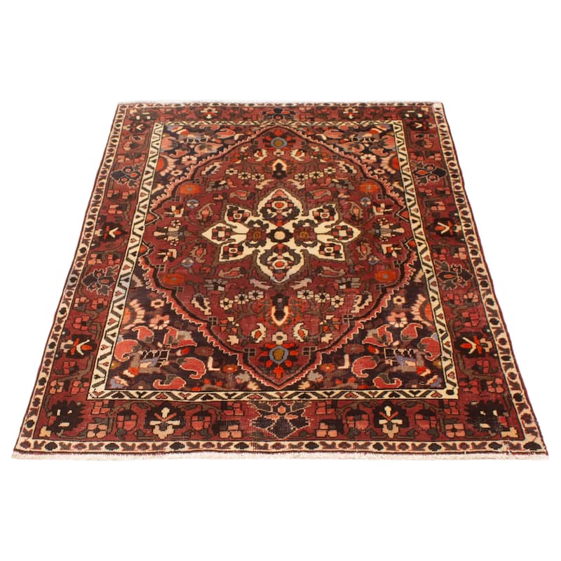 ECARPETGALLERY Hand-knotted Kayseri Vintage Red Wool Rug - 4'11 x 7'1
