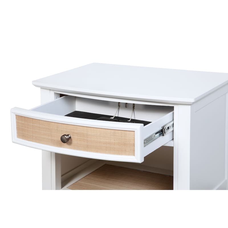 Bexhill 1-drawer Nightstand Bedside Table White