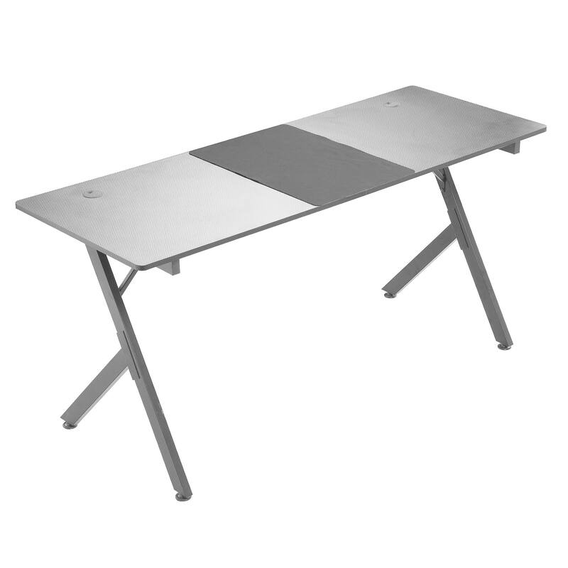 63 inch Carbon Fiber Gaming Desk with Mouse Pad Esports Style Computer Desk for Gamers, Sturdy & Large Gaming Workstation