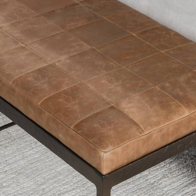 Classic Home Malo Leather 28" Bench