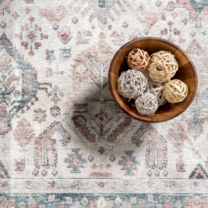 Nuloom Bex Faded SplashGuard Machine Washable Area Rug