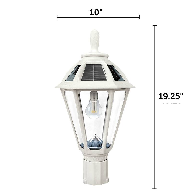 Polaris Bulb Black Solar 3' Fitter Post Light with Pier or Wall Sconce