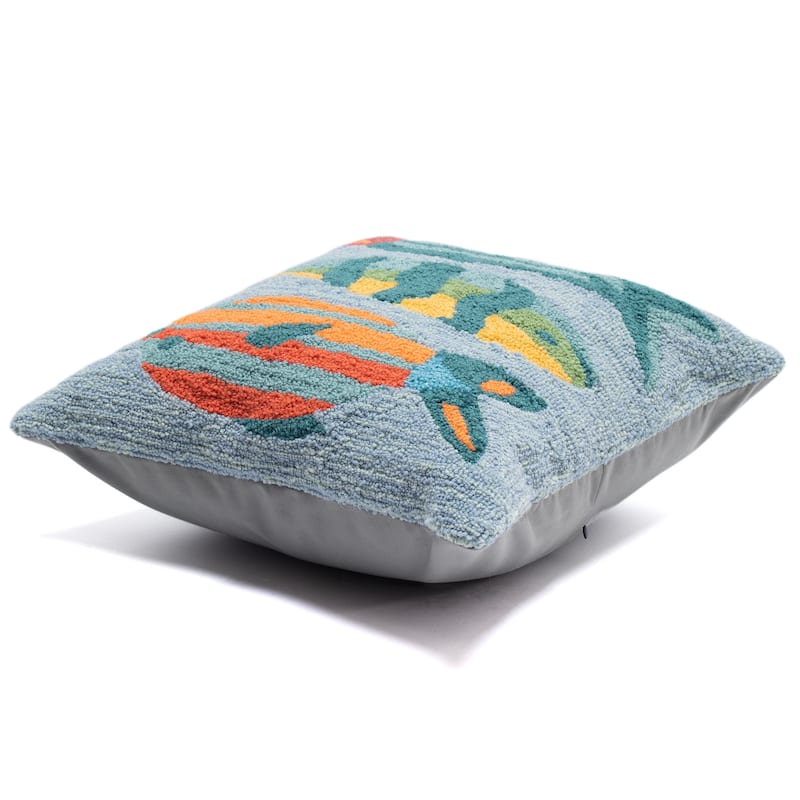 Liora Manne Frontporch Fishes Indoor/Outdoor Pillow