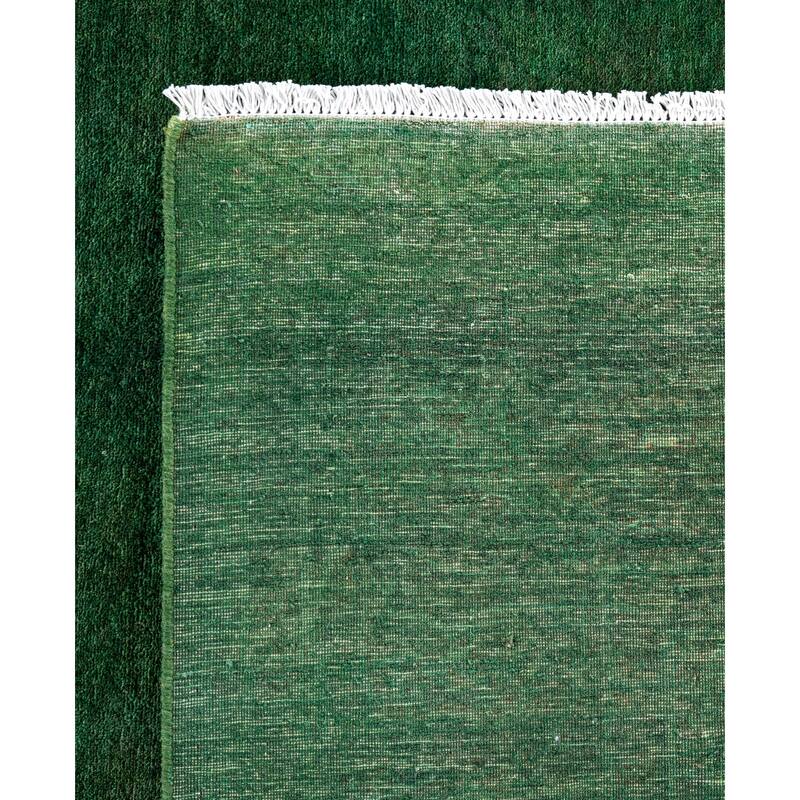 Overdyed One-of-a-Kind Hand-Knotted Area Rug - Green - 6' 1" x 9' 5"