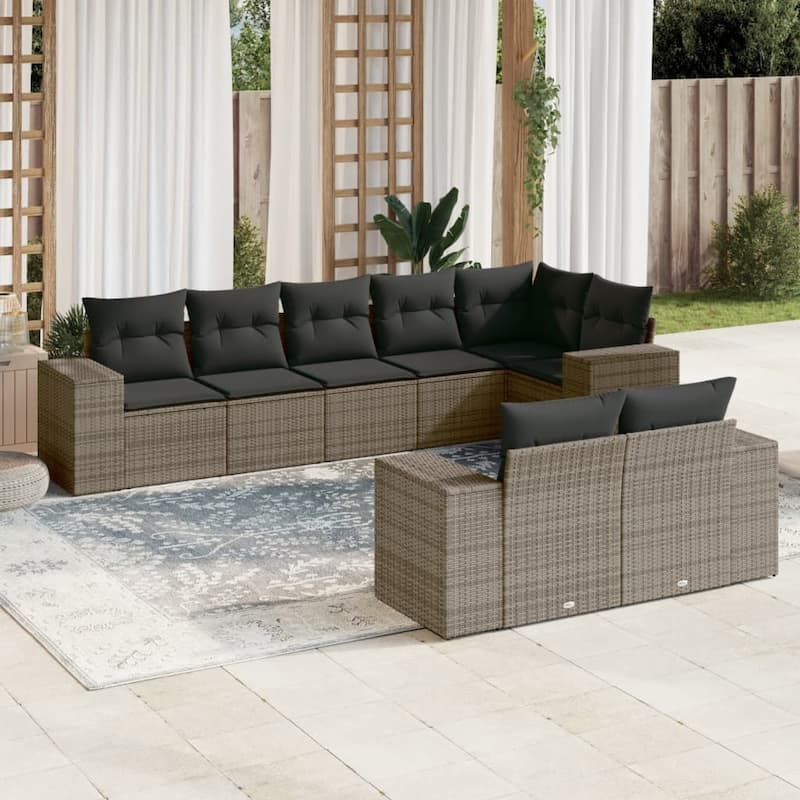 vidaXL Garden Sofa Set - Grey Without table