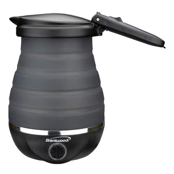 slide 2 of 4, Brentwood Dual Voltage 3.3 Cup Collapsible Travel Kettle in Black