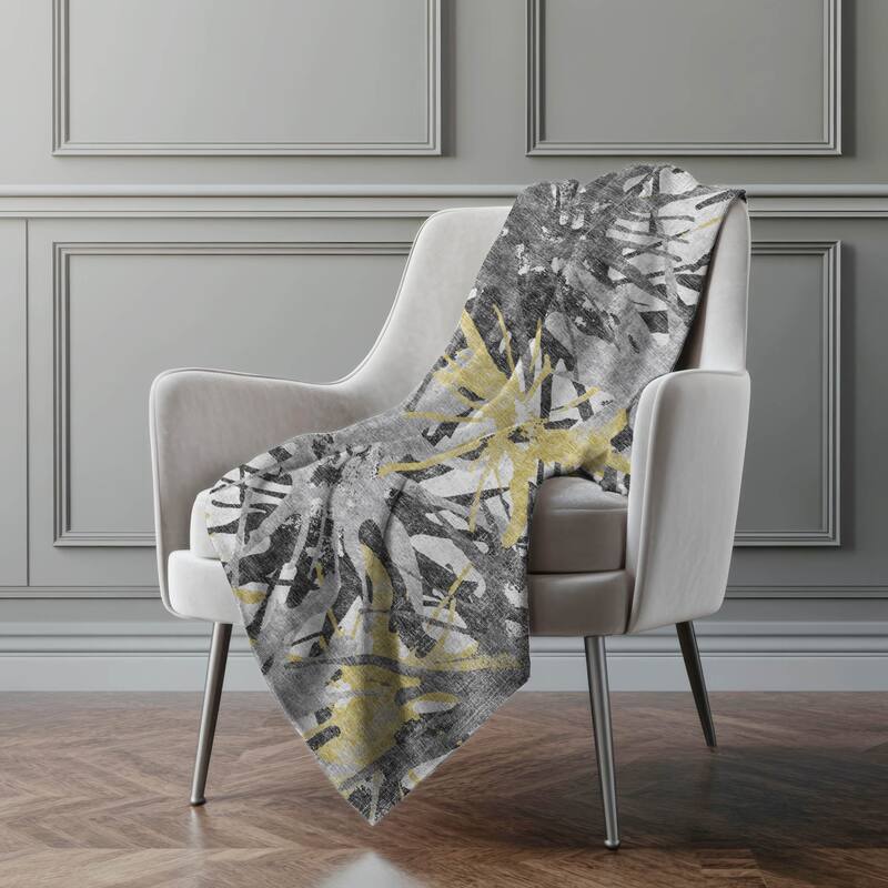 Premium Machine Washable ASB77 Modern Bursts Sherpa Throw Blanket