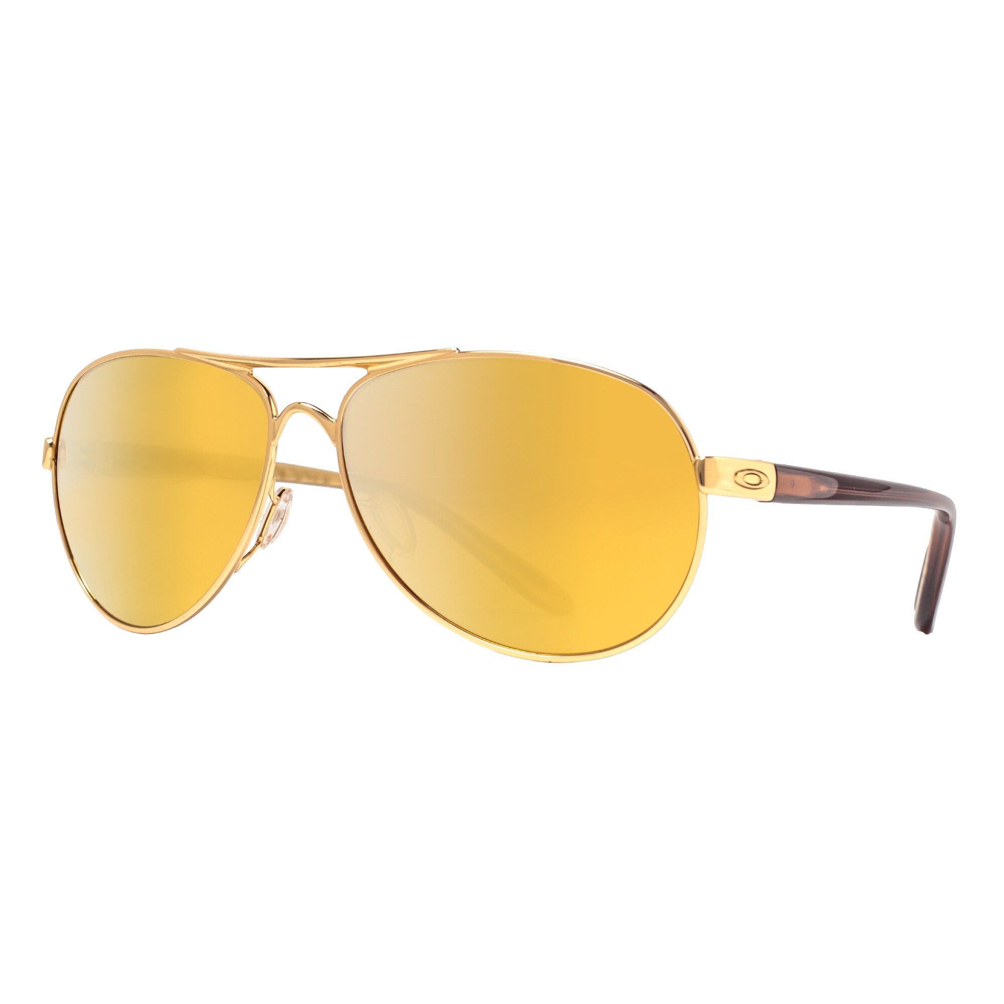 Oakley Feedback OO4079-28 Polished Gold 24K Iridium Women's Aviator Sunglasses - polished gold - 59mm-13mm-135mm