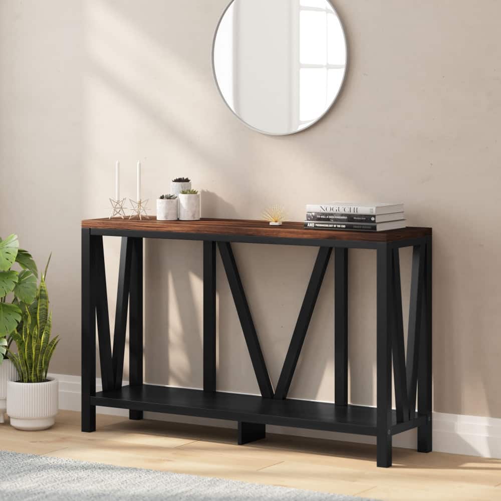 Farmhouse Style Rustic Entryway Console Table