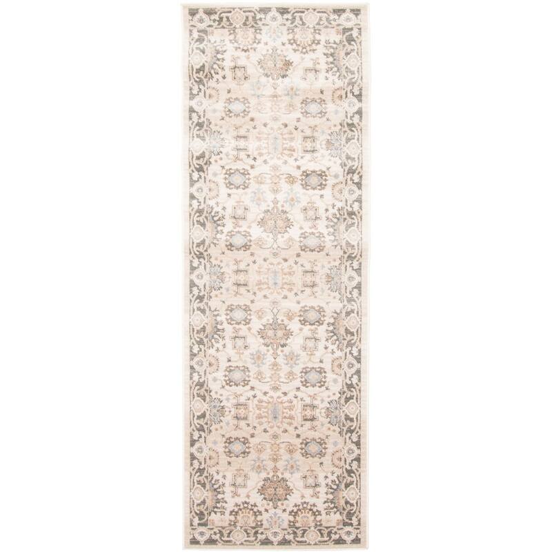 ECARPETGALLERY Machine Woven Gloria Ivory Area Rug - Ivory - 2'8 x 8'2 - Runner