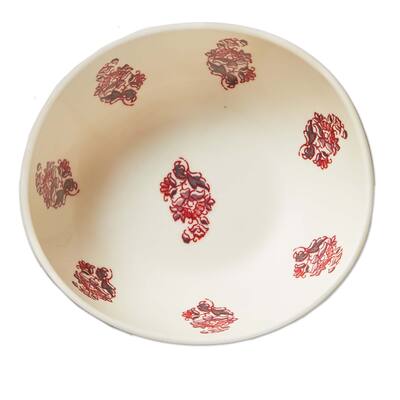 Jasmine Melamine Serving Bowl - 24oz Multicolor Everyday Bowl, Dishwasher Safe, 2.25" H x 6.5" L x 6" W