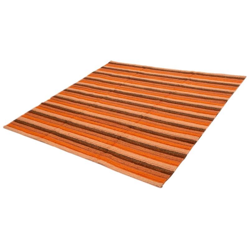 ECARPETGALLERY Flat-Weave Natural Orange Wool Tapestry Kilim - 9'10 x 9'5