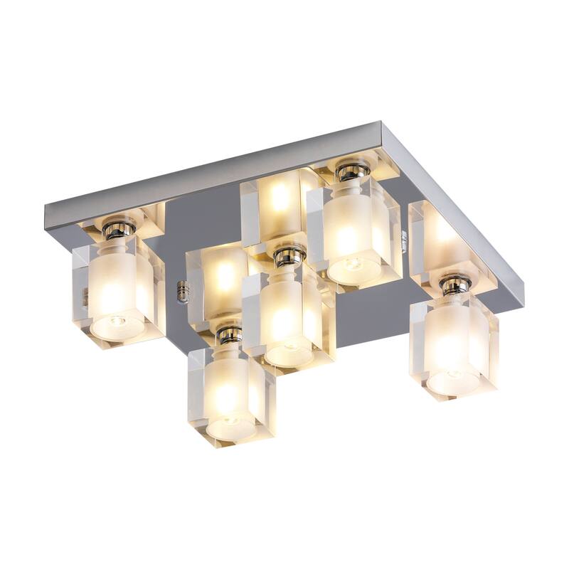Maxax 5-Light Crystal Flush Mount - N/A