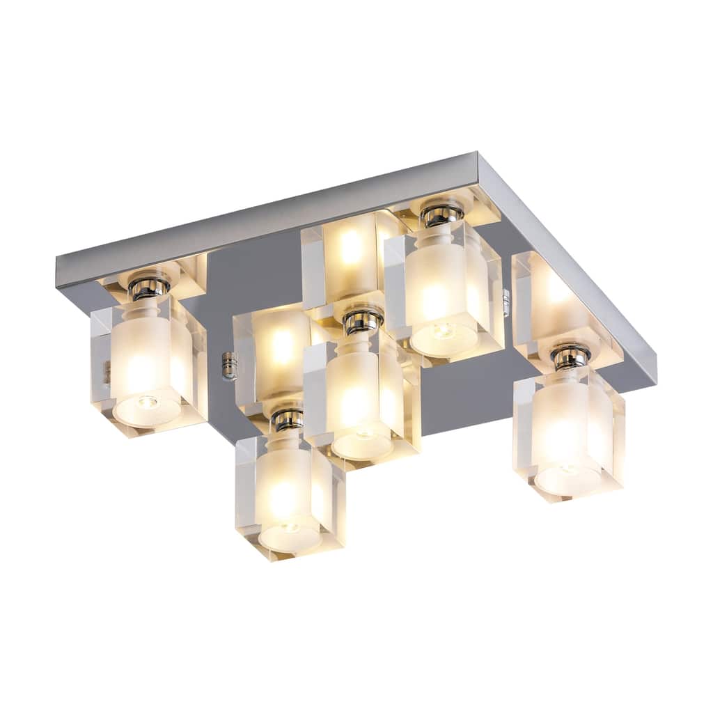 Maxax 5-Light Crystal Flush Mount - N/A