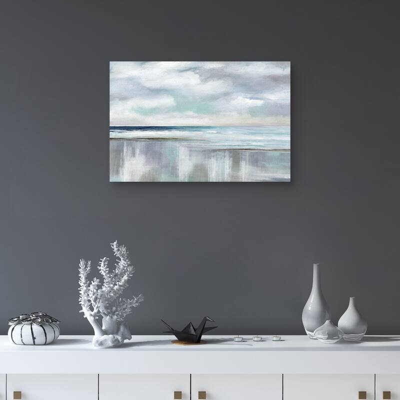Cyan Sunrise by Nan Canvas Art Print