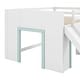 preview thumbnail 7 of 11, Full Size Low Loft Bed with Built-in Slide, Solid Wood Bed Frame with 3 Storage Drawers & 2 Doors for Kids Boys Girls Bedroom